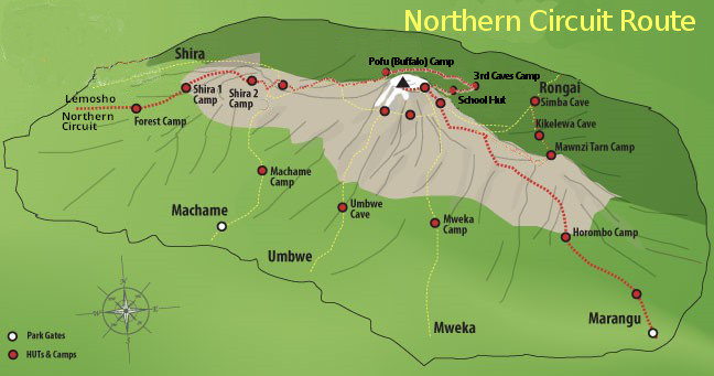 Ark Adventures Northern Circuit Route Map